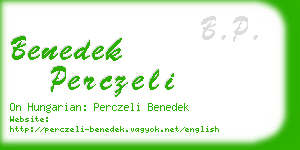 benedek perczeli business card